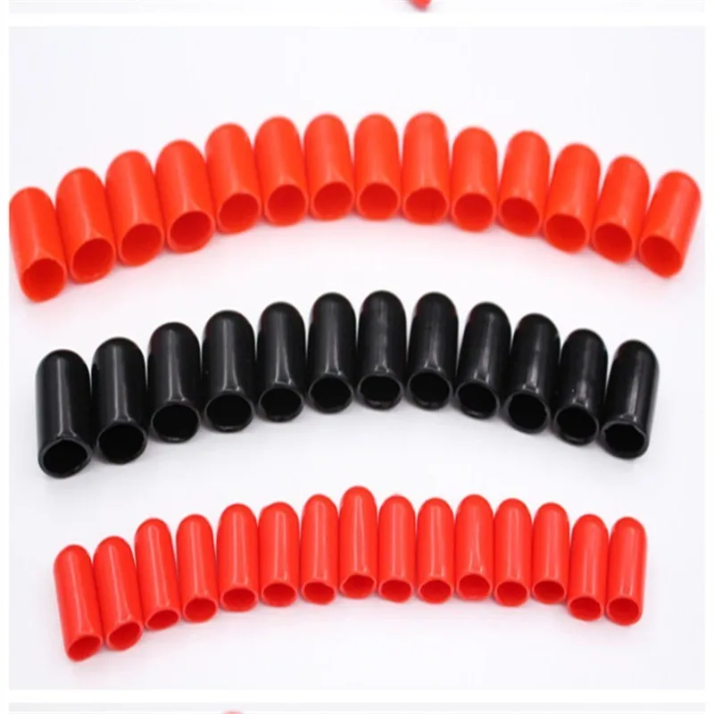 20PCS 25/27/28/30/32/34/36/38/40/42/45/48/50mm Inner Dia PVC Nuts Bolts Cable Wire Pipe Slip Cap End Cover Fitting Red Black