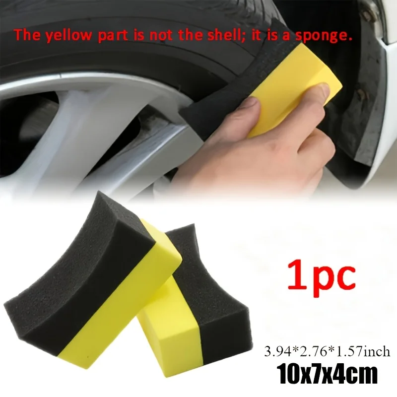 Sponge for Cleaning Car Wheel Hubs, Sponge for Tire Cleaning, Polishing Pad That Absorbs Water, Additions for Car Washing.