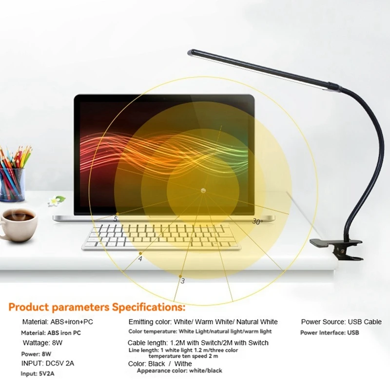 Clip-On LED Easel Light With Clearsun LED Technology,Clamp Light, Adjustable And Flexible Neck For Precision Lighting