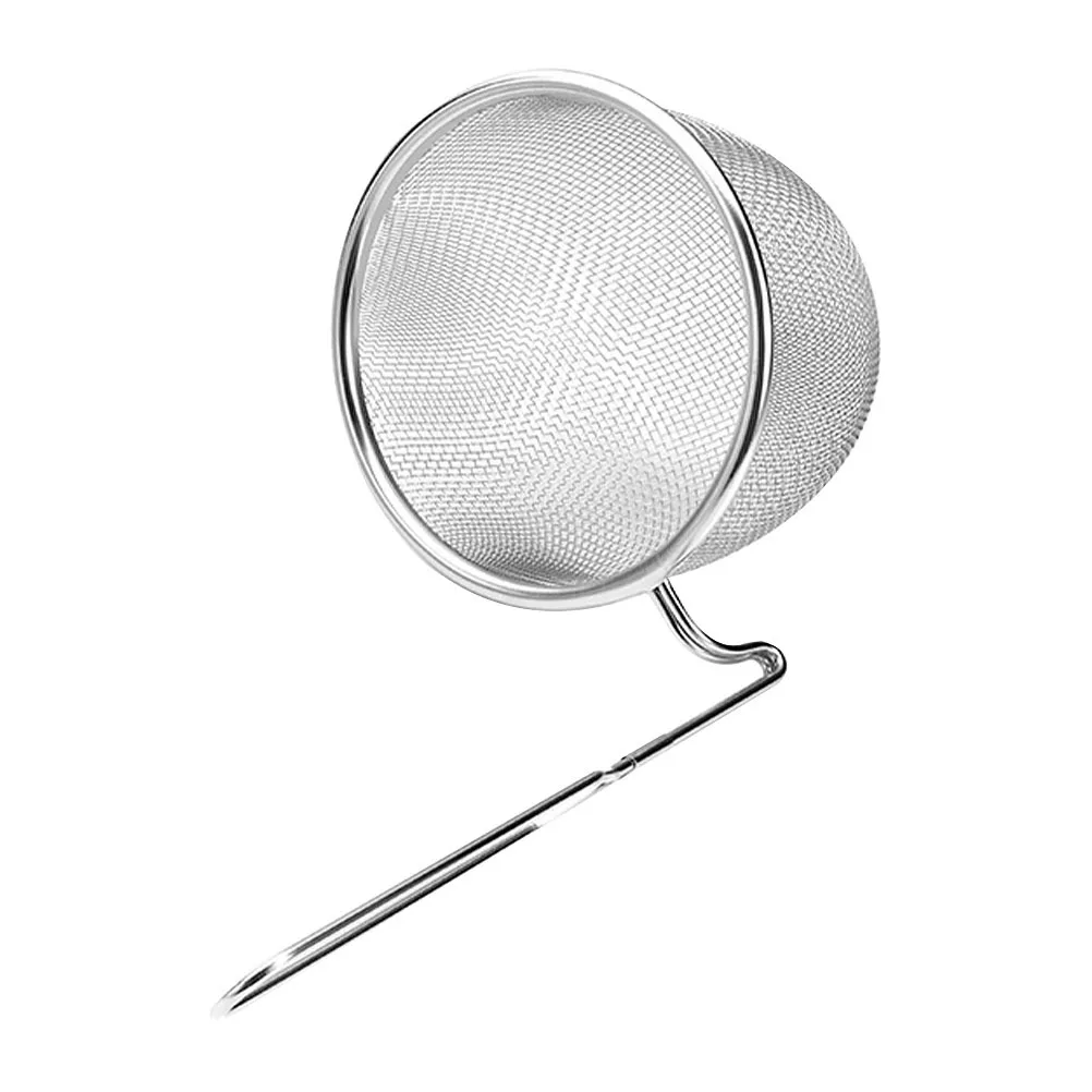 

Stainless Steel Dumpling Noodle Strainer Basket Premium Handle Anti-Burning Hanging Hook Kitchen Colander Multi-Functional Food