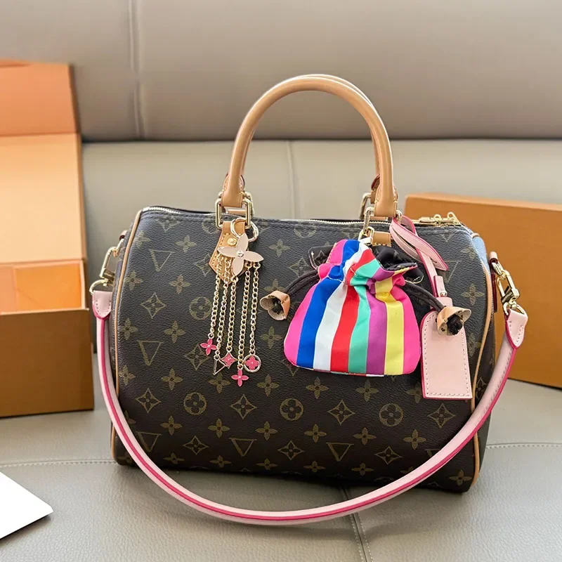 

Luxury Designer P9 Speedies Bag Shoulder Bag Woman Ostrich Leather Pillow Bag Classic Handbag Crossbody Purse Clutch Wallet Tote