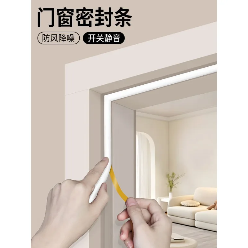 Self Adhesive Sound Insulation Strip Windproof Seal Tape For Door Window Gap Anti Draft Quiet Door Frame Rubber Strip