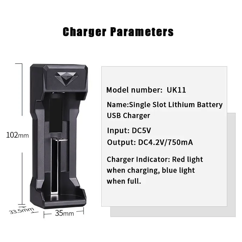 14500 3.7V AA Rechargeable Lithium Battery  No. 5 3150mWh Batteries for Electric Toothbrush Cell Toy + USB Single Slot Charger