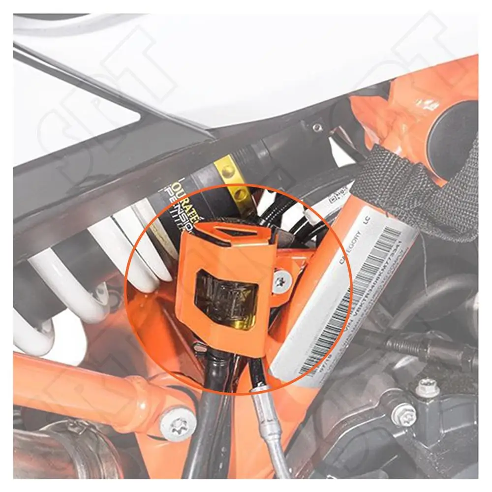 Se encaixa para ktm adv 790 890 790r 890r aventura 2019 2020 2021 acessórios da motocicleta protetor de reservatório fluido freio traseiro guarda
