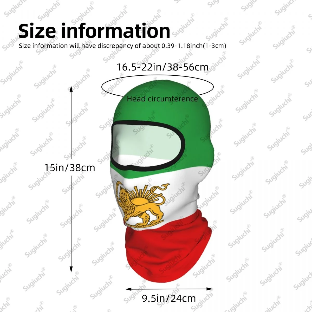Iran Persia Lion Cycling Balaclava Full Face Ski Cover sun protective scarf Windproof Breathable Anti-UV Motorcycle Helmet Liner view 5