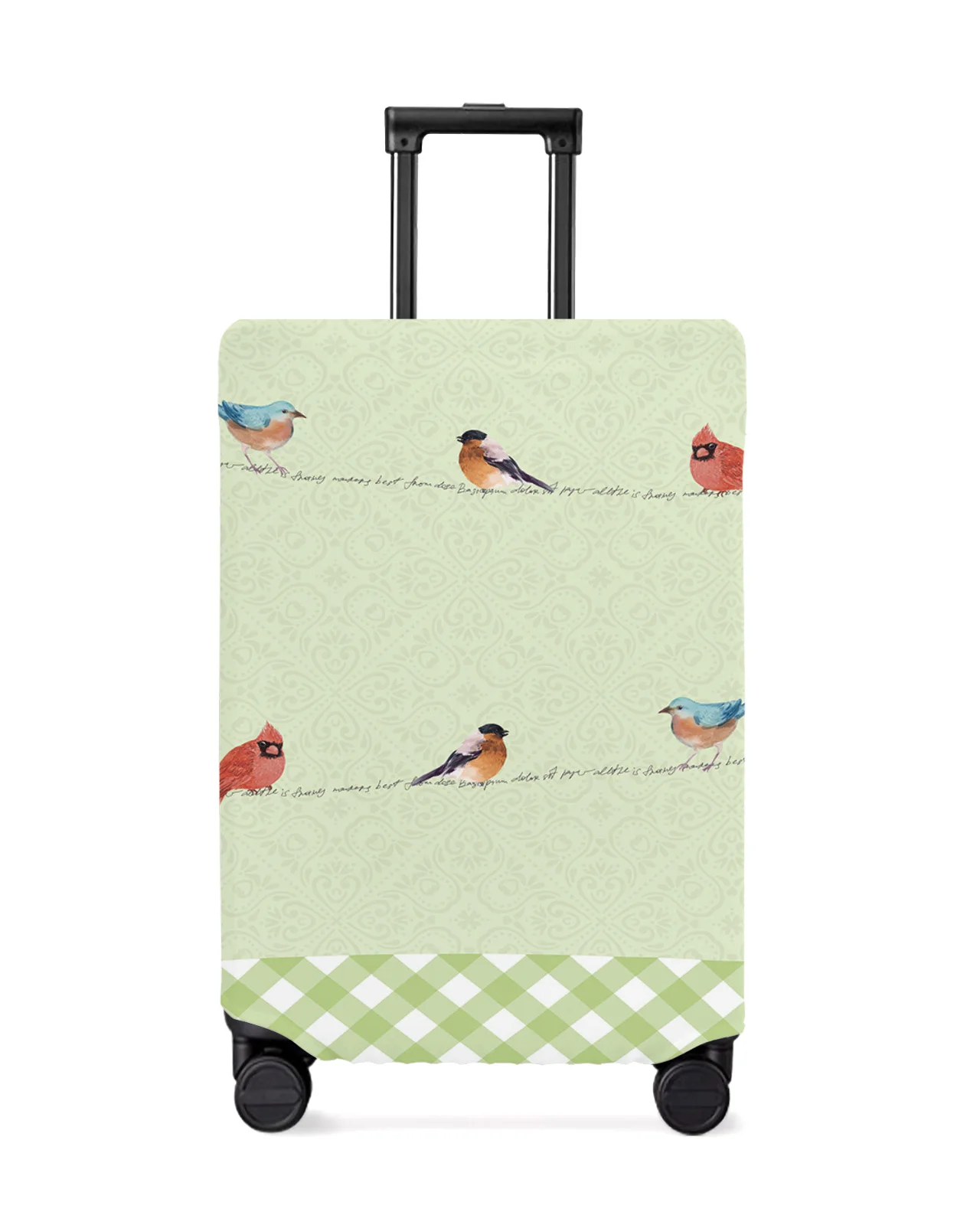 

Farmhouse Animal Watercolor Bird Green Luggage Protective Cover Travel Accessories Suitcase Elastic Dust Case Protect Sleeve