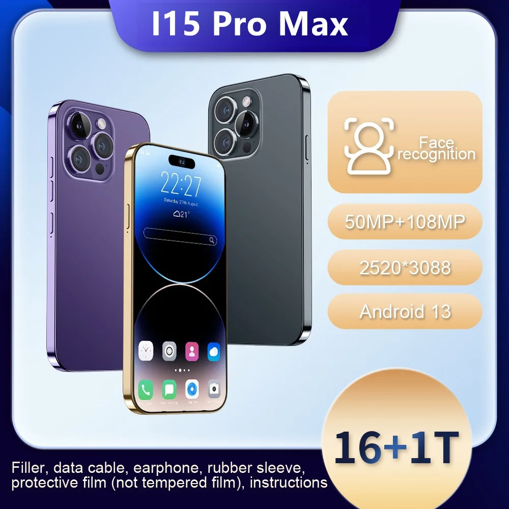 I15 ProMax Original Smartphone Android Large Screen Global Version Mobile Phone - Hot Selling Affordable Model