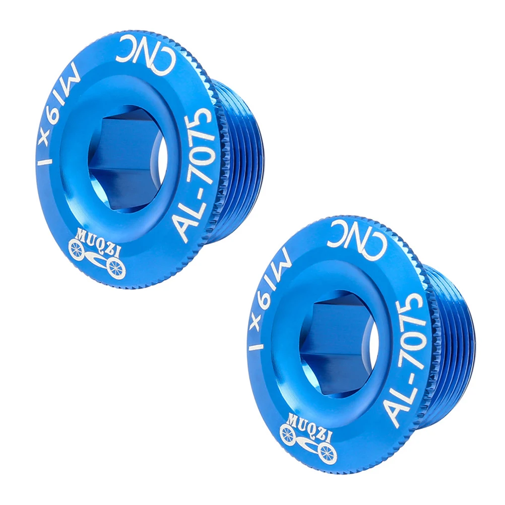 

2pcs Crank Cover Blue Aluminum Alloy Bike Accessory Cycling Pedal Arm Fixing Bolt Mountain Road Bikes Storage Compatibility