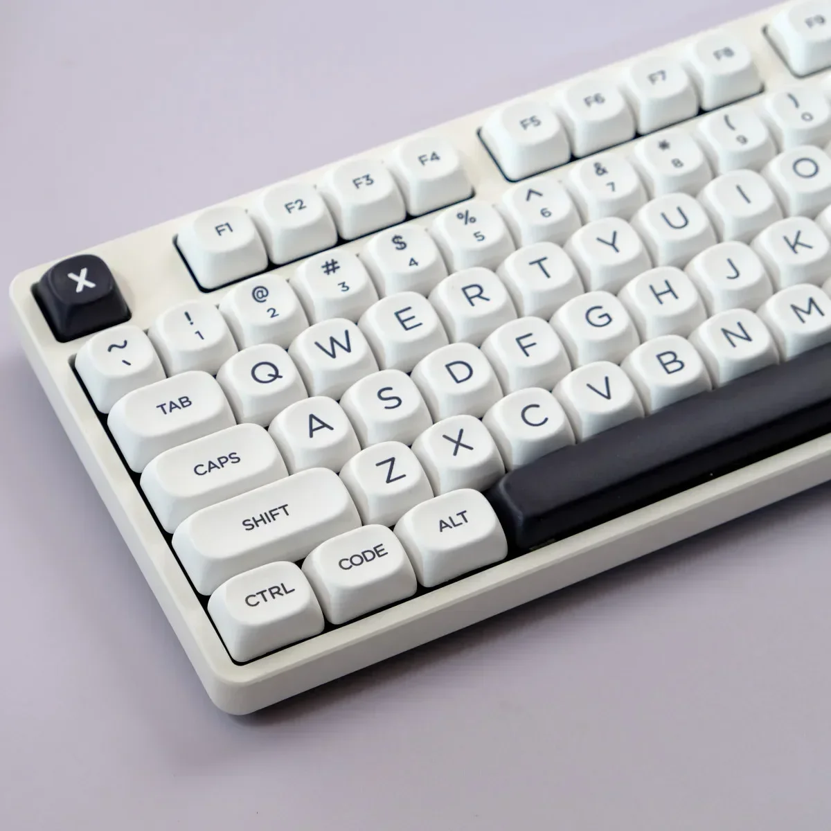 129 key minimalist white MOA height PBT material sublimation keycap suitable for gaming mechanical keyboard