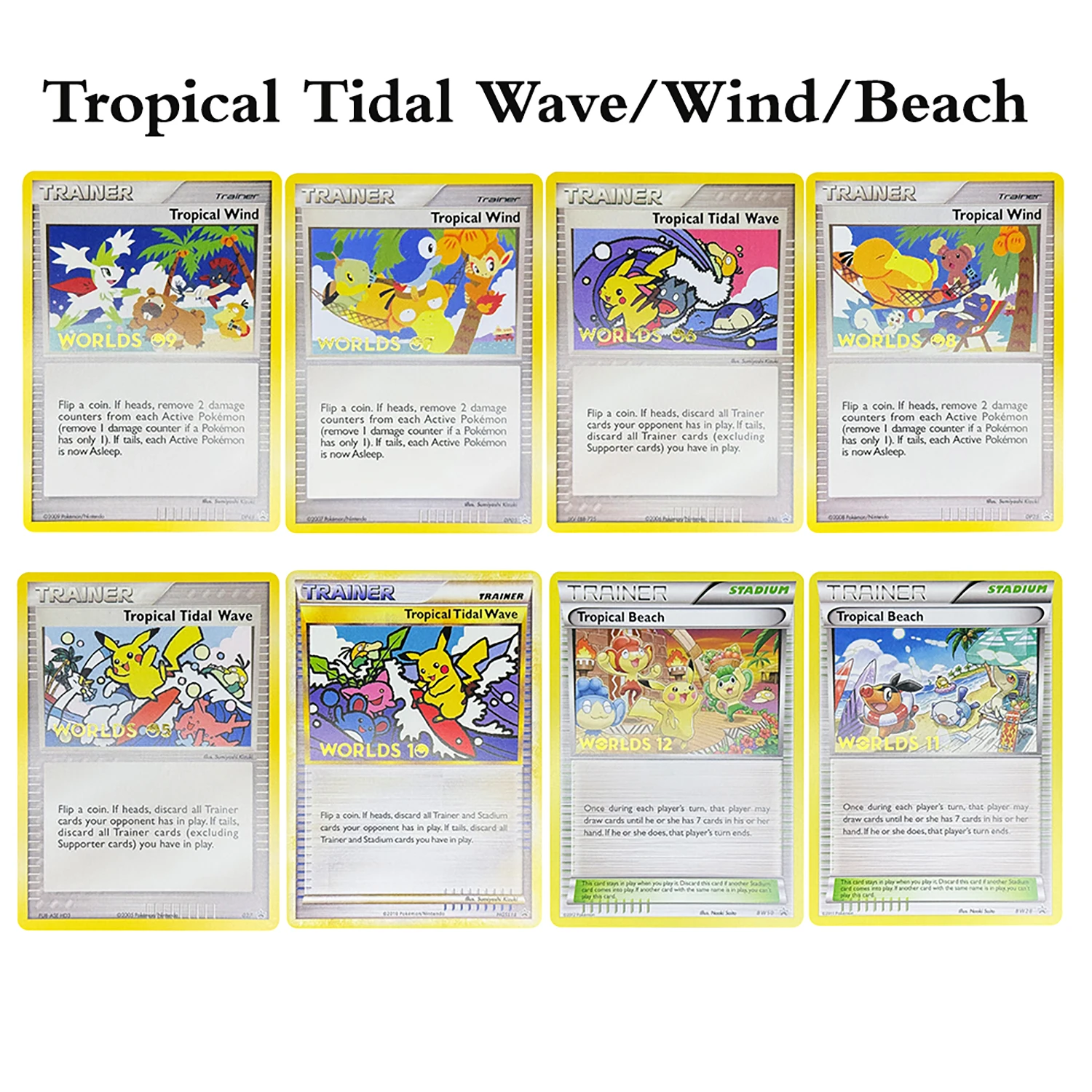 PTCG Proxy Cards Trainer Worlds Champion Tropical Tidal Wave/Wind/Beach  Promos Diamond Pearl TCG Collect Battle Cards Gifts - AliExpress 26
