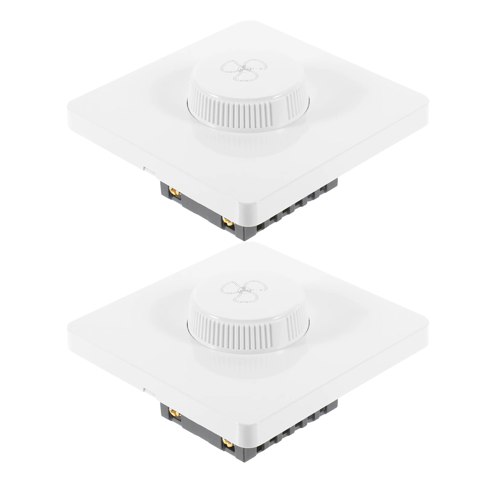 2pcs Wall-Mount Speed Control Panel for Ceiling Fan Durable Flame Retardant Plastic Indoor Fan Controller Temperature Settings