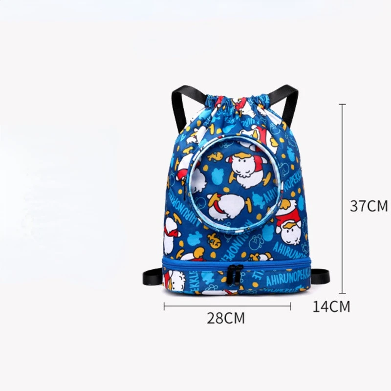 Child Kid Backpack Boys Girls Swimming Bag Backpack Waterproof Cute Print Sports Bag Pool Beach Camping Dry Wet Bags