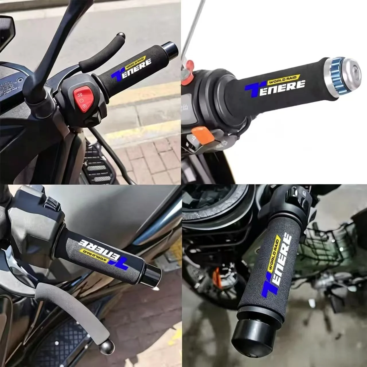 For YAMAHA Tenere 700 World Raid 2022 Motorcycle Grip Cover Shockproof Sponge Grip Non-slip Handlebar