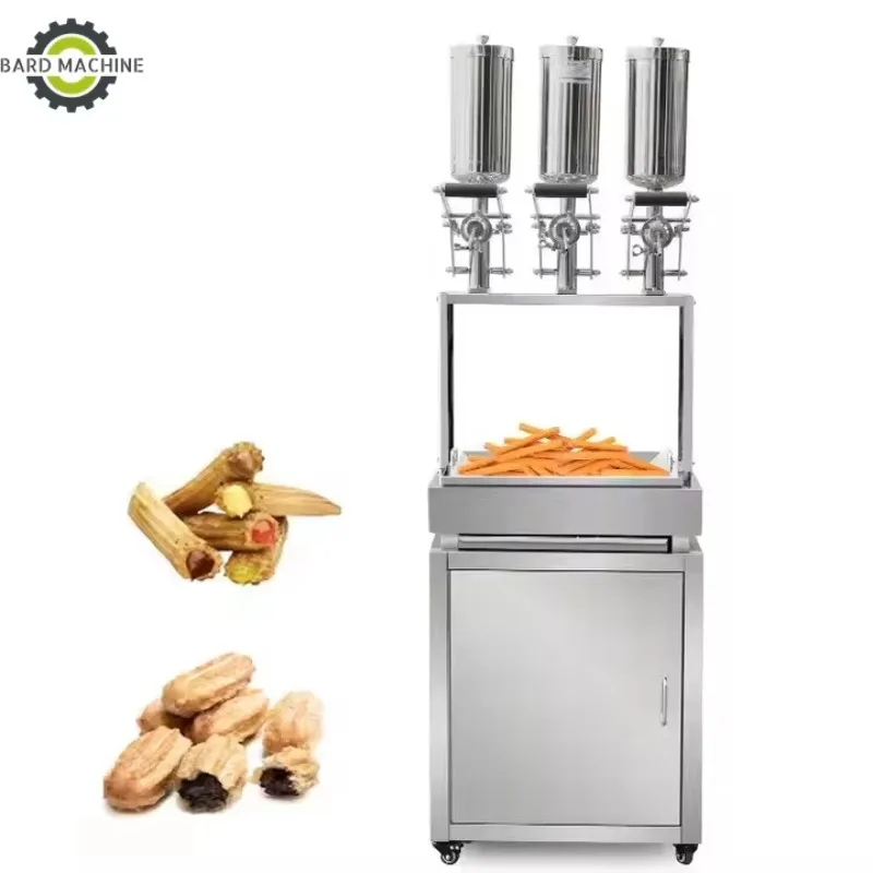 Commercial Spanish Churro Machine Automatic Latin Fruit Donut Machine Vertical Sausage Stuffer Automatic Churros Making Machine