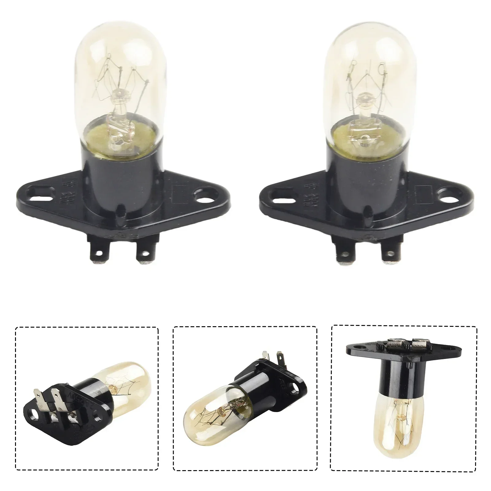 2pcs Microwave Ovens Light Bulb Lamp Globe 250V 2A Fit For Midea Most Brand Kitchen Appliance Microwave Oven Parts