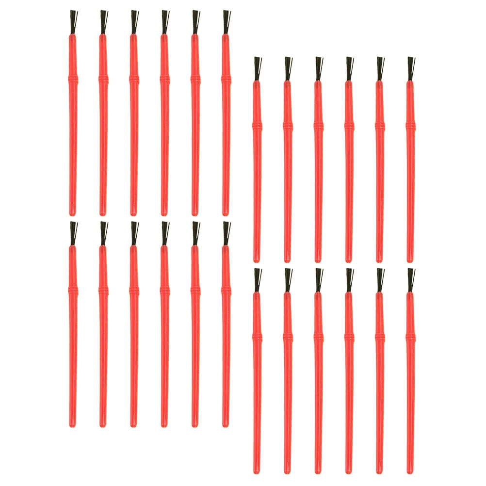 50 Pcs Brush Miniature Children's Graffiti Paint Brushes for Kids Small Painting Artist Paintbrushes Plastic Professional