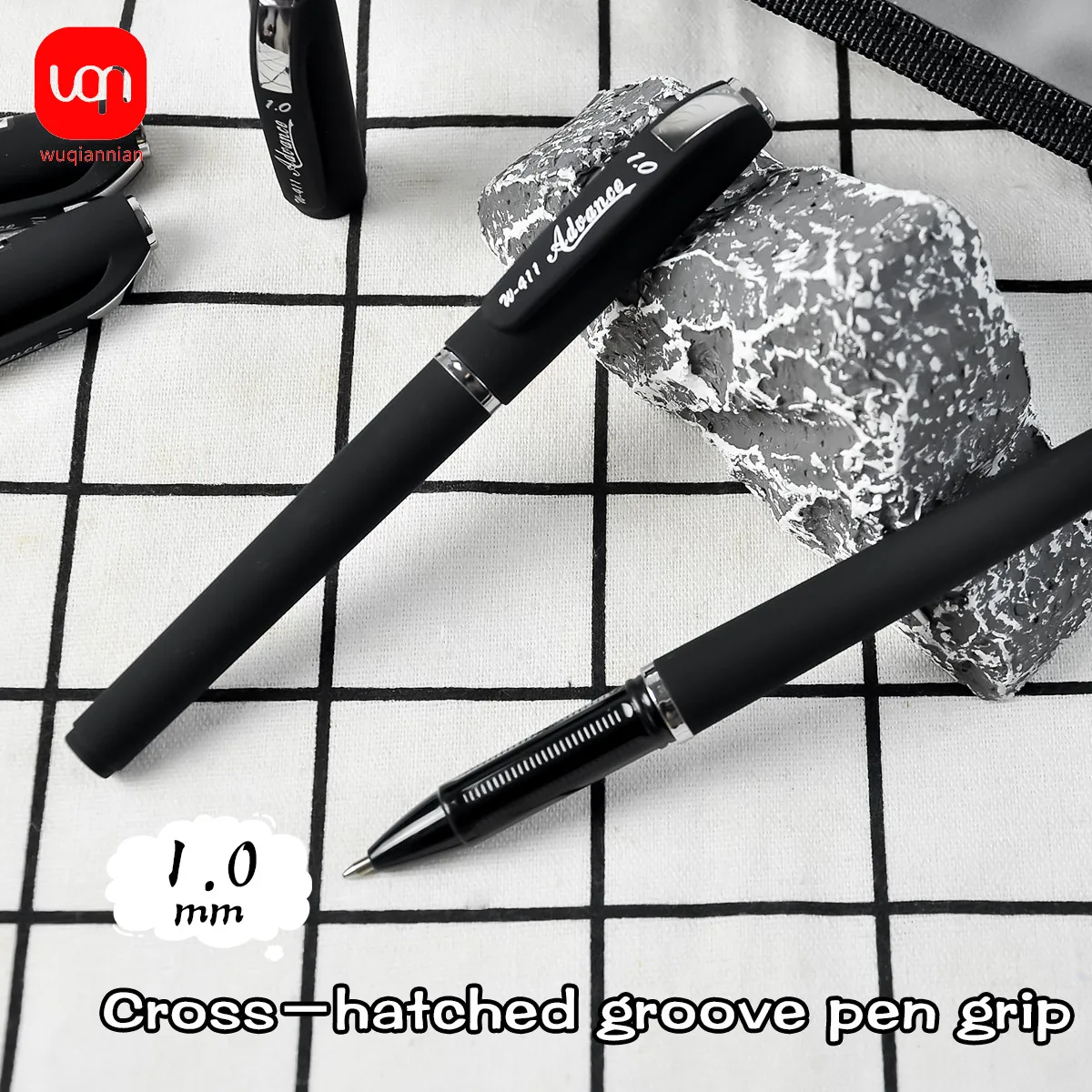 WQN-3/6/12 قطعة قلم جل بتصميم بسيط 0.5 مللي متر بنك الاستثمار القومي للكتابة السلسة حبر أسود اللوازم المدرسية والمكتبية