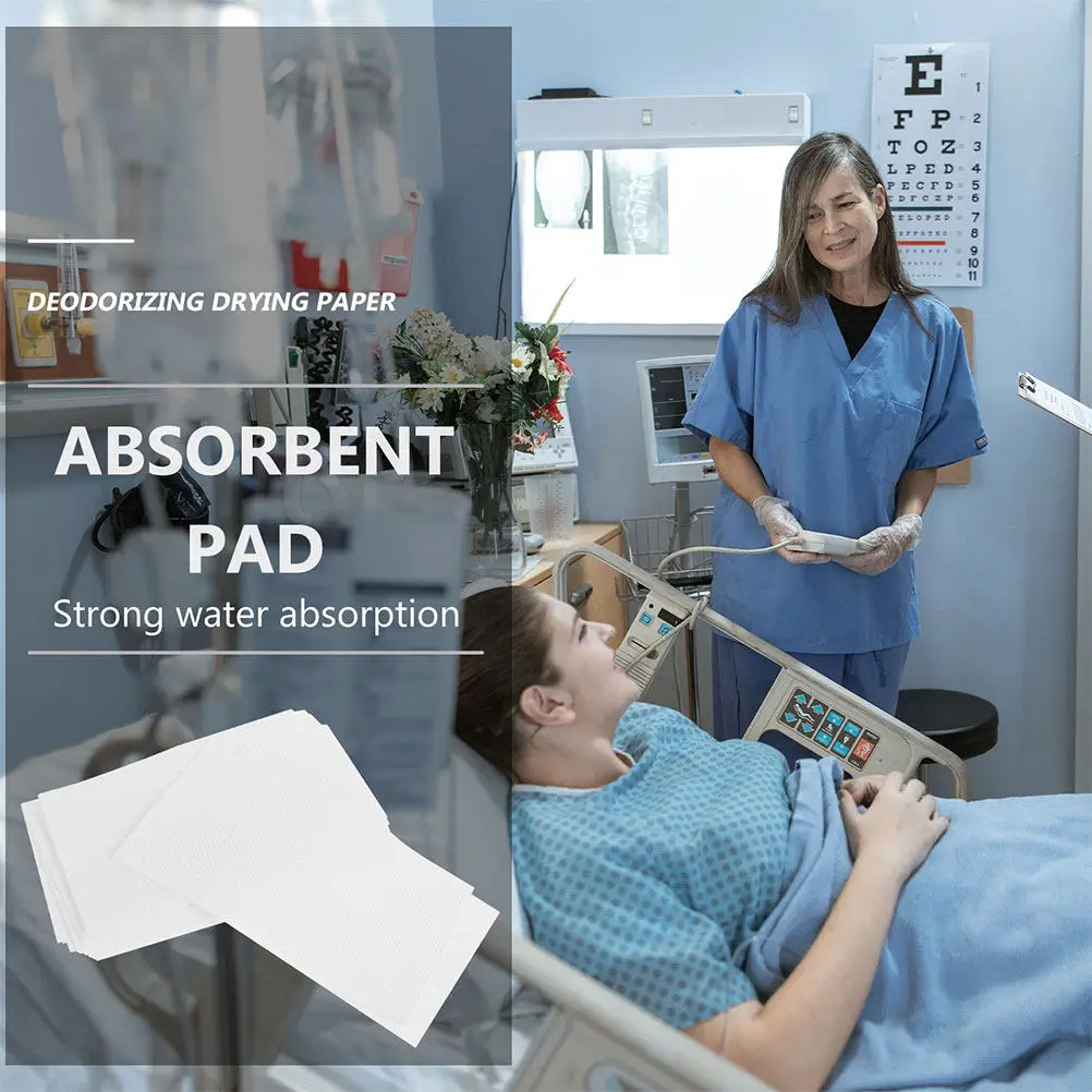 

50Pcs Urine Absorbing Pad Super Absorbent Disposable Commode Liner Bedpan Potty Liner Leakproof Odor Control for Elderly