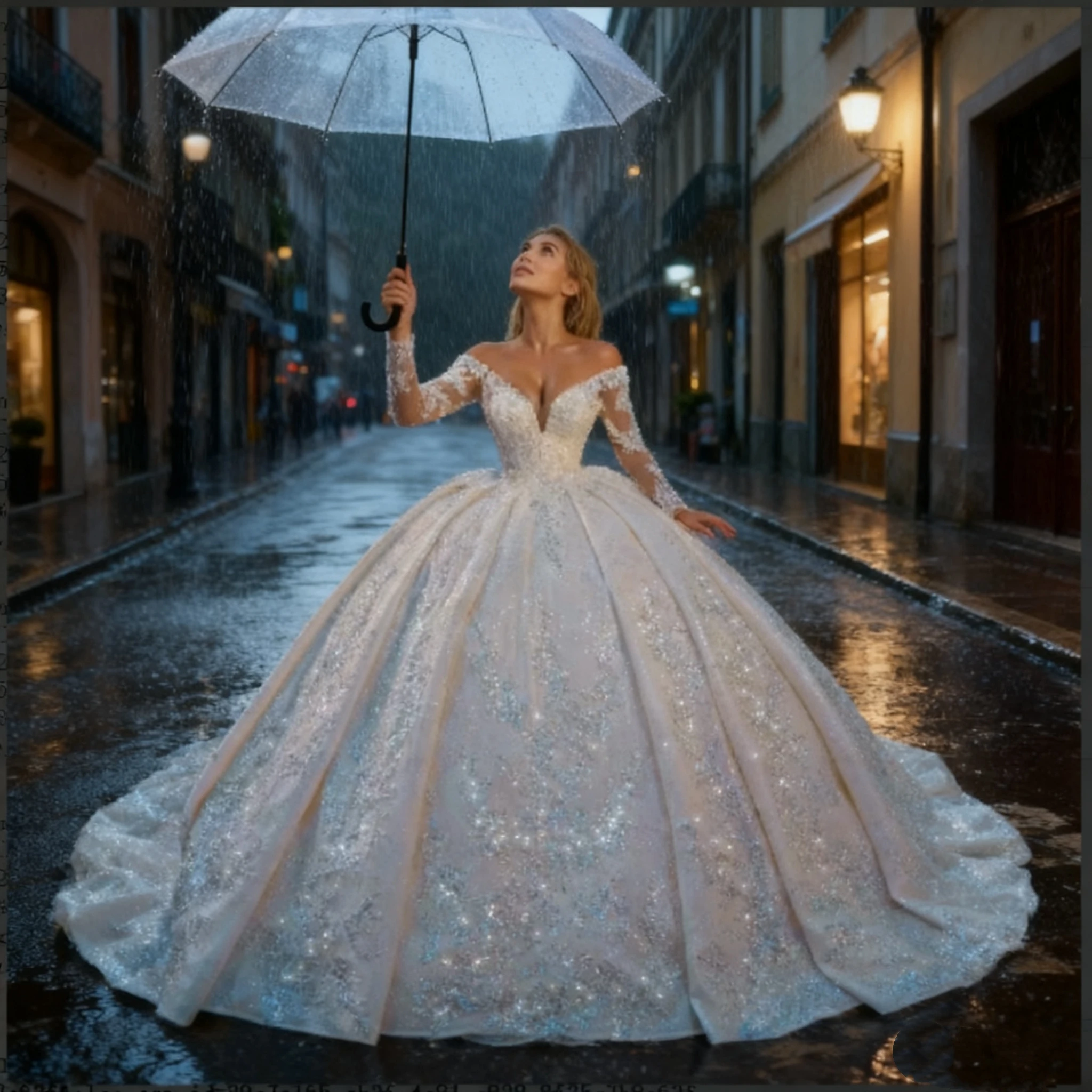 فساتين زفاف مخصصة على شكل حرف v قبالة الكتف كم طويل لامعة زين الترتر الدانتيل الأميرة الكرة ثوب vestidos de novia