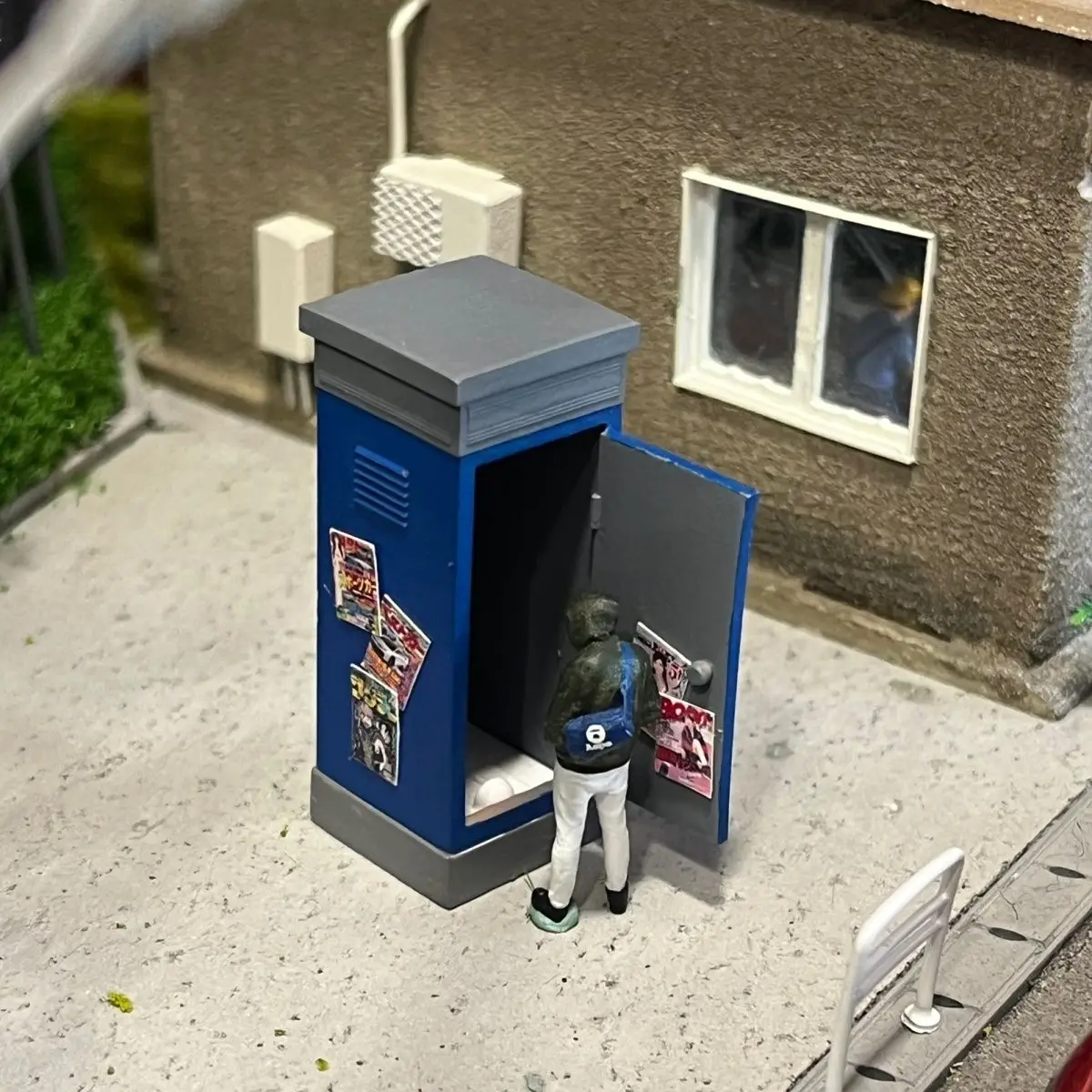 樹脂製ポータブルトイレ 公衆トイレ 1:64 モデルフィギュア ミニチュア サンドテーブル ディオラマ