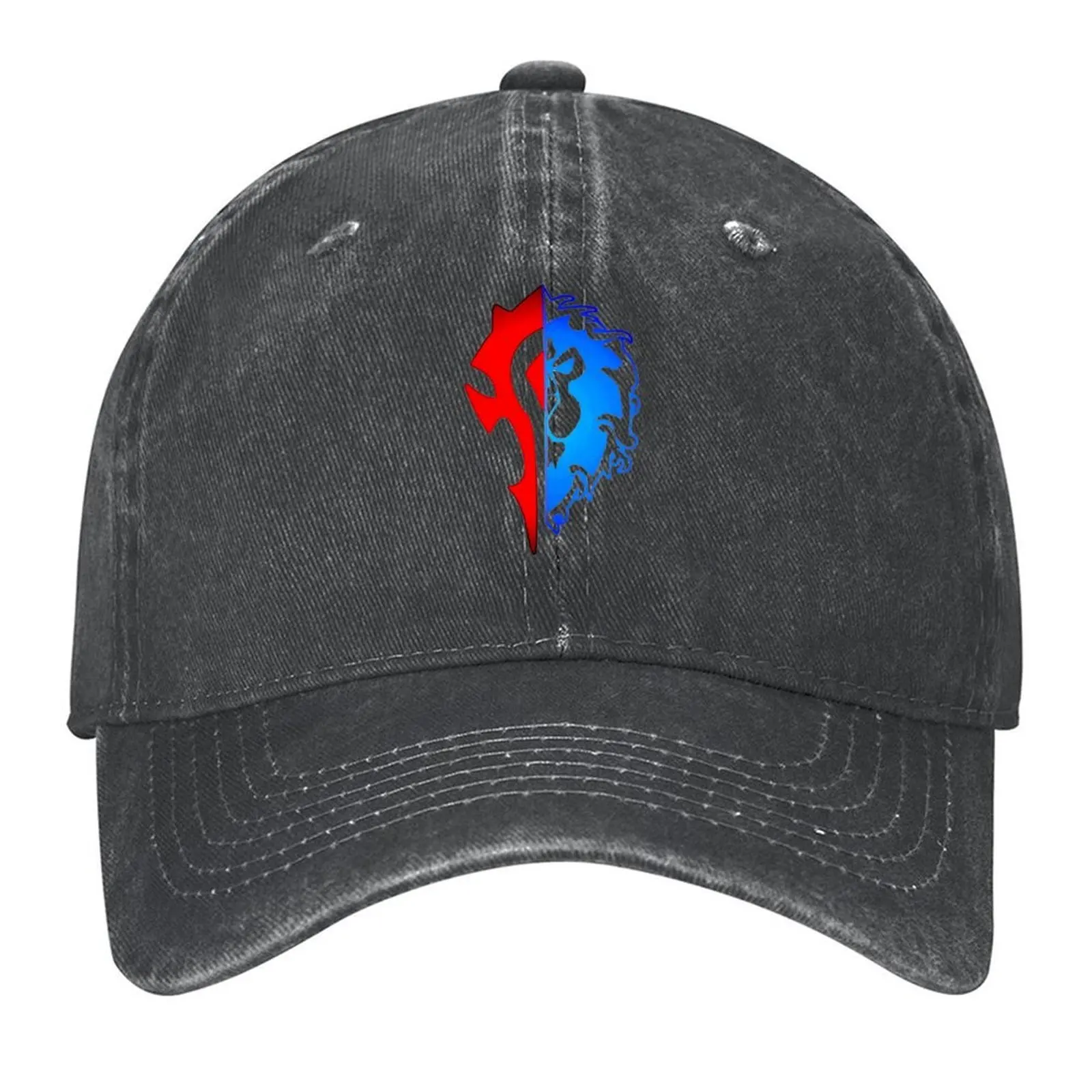 

7619 Combined Alliance-Horde logo from the game World of warcraft - WoW- Baseball Cap summer hat Boy Child Women's
