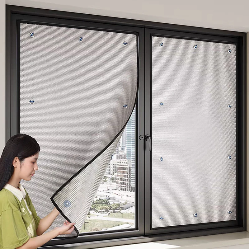 Household Window Sunshades Anti-UV Aluminum Foil Shading Screen Sunshine Room Shading Board Keep Warm Film Balcony Privacy Pad