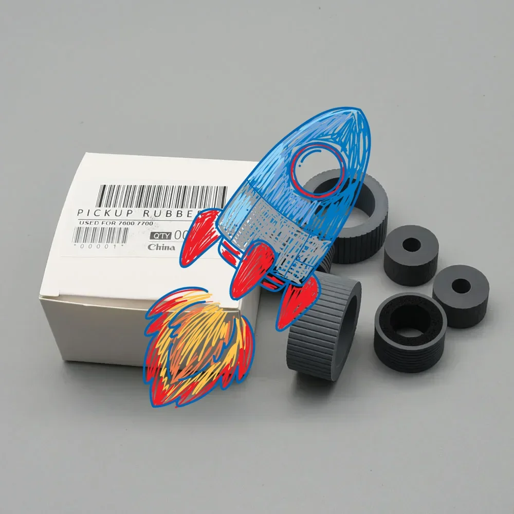 1SETS Brake Pick Roller Tire for Fujitsu fi-7600 fi-7700 fi-7700S / fi7600 fi7700 fi7700S PA03740-K010 PA03740-K011