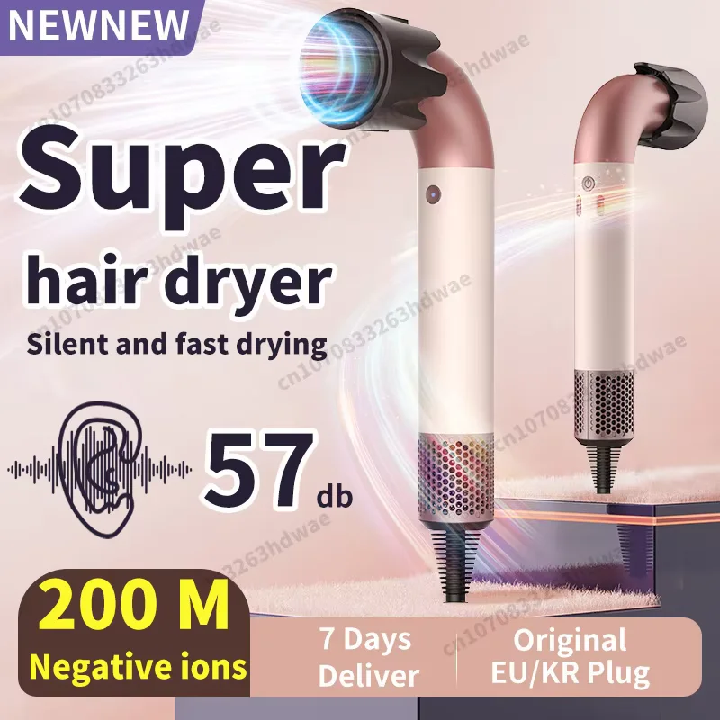 

100-110v Hair Dryer Ionic Ceramic Cabello Leafless Hairdryer Electric Blow Drier Professional Heat Air Blower Leaf Ion Blowdryer