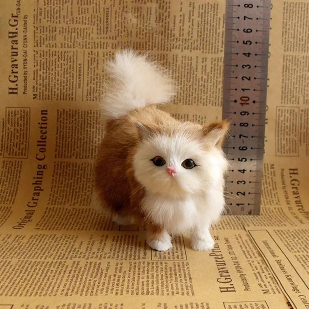 Cute Gift Faux Fur  Kitten  Model  Cat