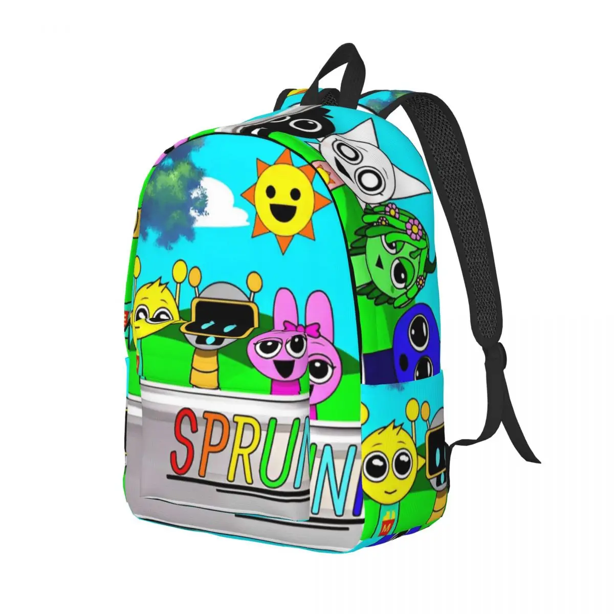 Sprunki Incredibox Backpack for Men Women Casual High School Hiking Travel Daypack Beats Game College Canvas Bags Gift