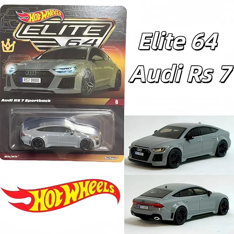 

New Hot Wheels Model Car Elite 64 Audi Rs 7 Sportback Limited Edition Ornament Collectible Model Car Christmas Boy Collect Gift