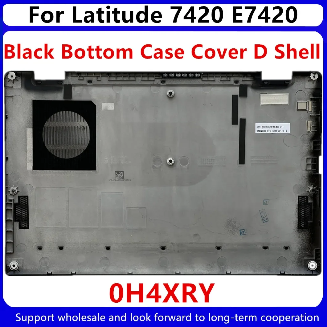 New For Dell Latitude 7420 E7420 D Shell Accessories Silver Black Bottom Case Base Cover 0K15VD 0H4XRY 0MYMW1 0H4XRY 0YN0M4