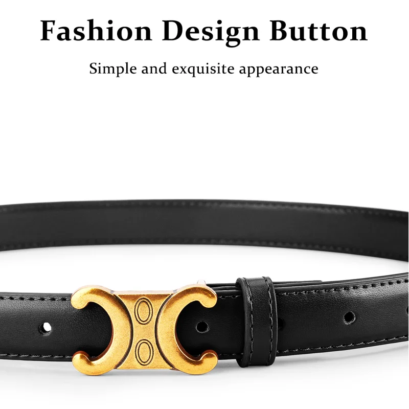 Luxury women's belts fashionable and versatile designer belts retro belts to match dresses and jeans