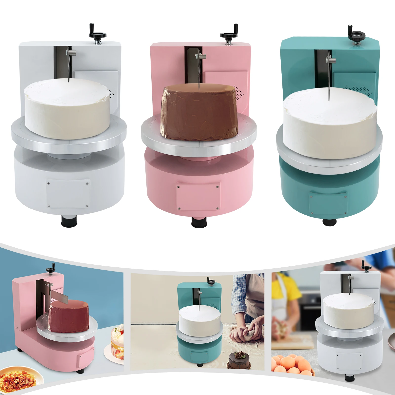 

Механическая машина для разбрасывания крема для торта - 11 скоростей, 0-200 об/мин, регулируемая, 4-12 дюймов, для украшения домашней пекарни, десертного магазина