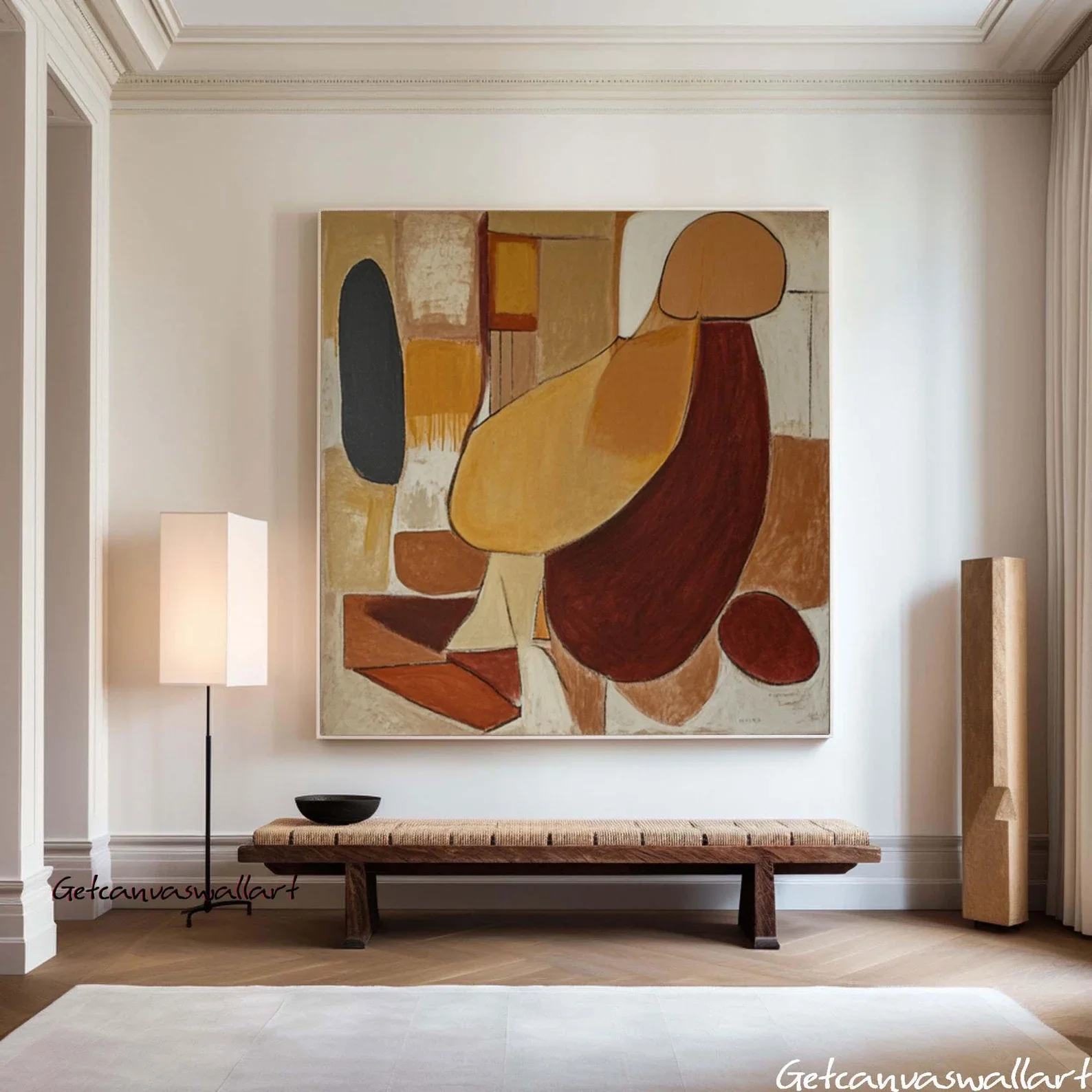 

Neutral Wall Art Brown Minimalist Painting Wabi Sabi Decor Large Texture Painting on Canvas Boho Minimalist Art Original Artwork