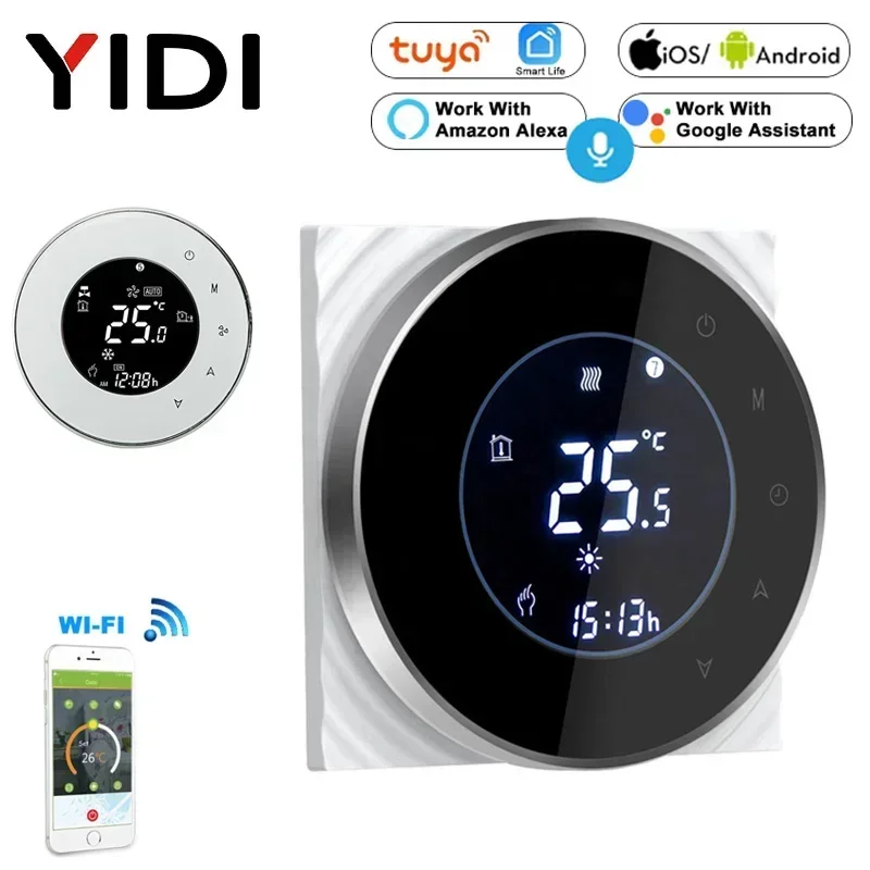 Smart Touch WIFI Thermostat LCD Screen Water Heating Electirc Floor Heating Water Gas Boiler Temperature Controller Google Home