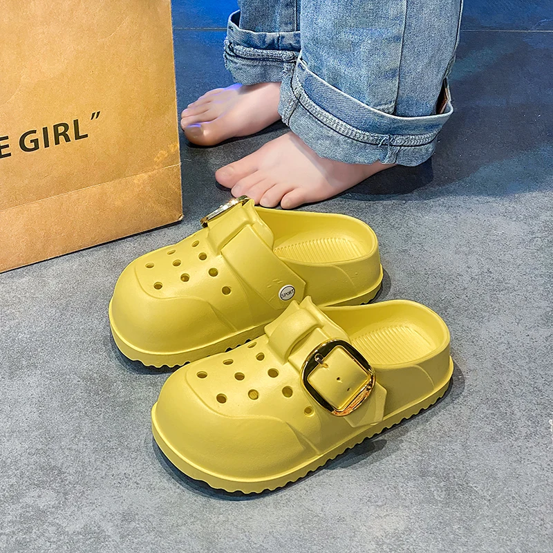 

Модные женские сандалии, непромокаемые тапочки, женская обувь, летние уличные шлепанцы, садовая обувь на мягкой подошве, домашние сабо, сандалии