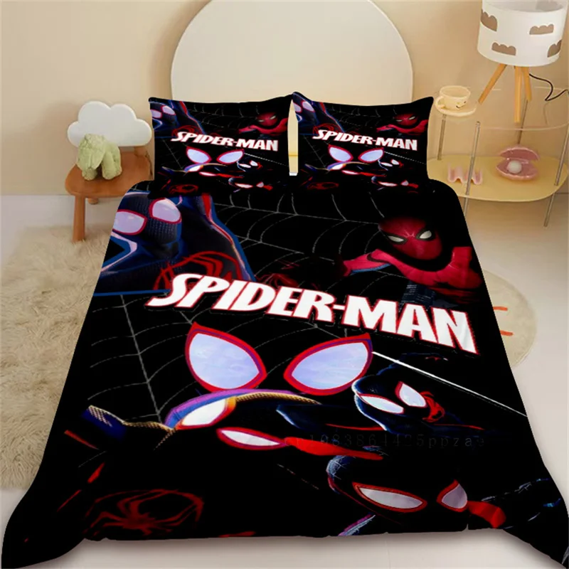 

Cartoon Duvet Cover Spider-Man Bedding Set Comforter Cover Quilt Cover Queen King Size for Bedroom Decor Teens Gifts