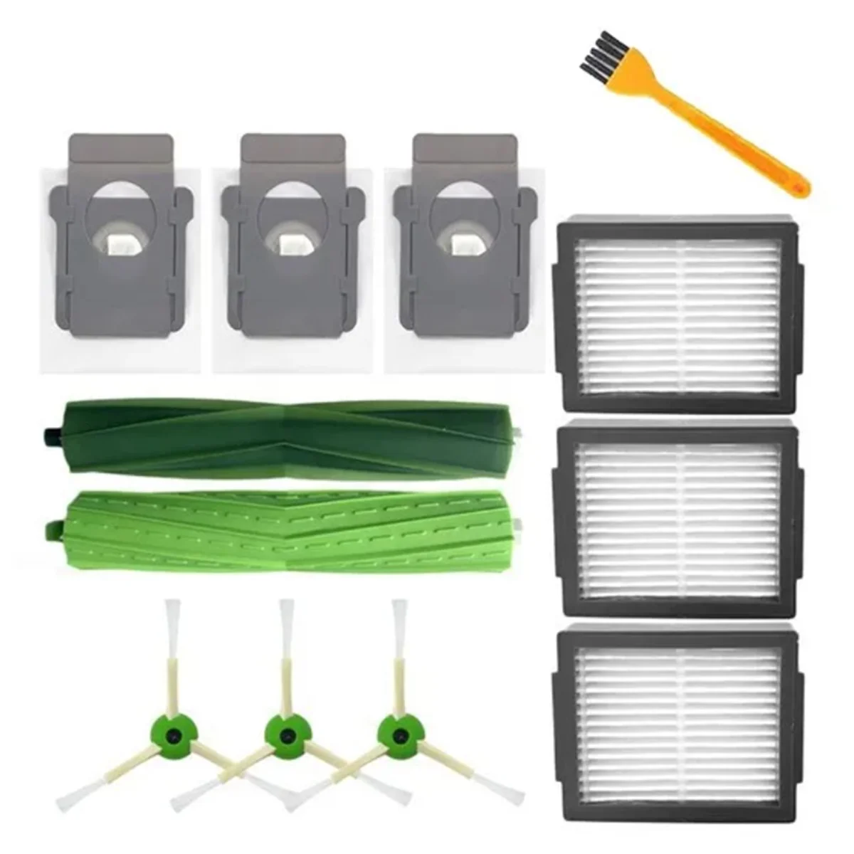 كاسحة الجانب الرئيسي فرشاة فلتر Hepa كيس لجميع الغبار ل I3 I4 I6 I7 I8 J7 E5 E6 E7 جهاز آلي لتنظيف الأتربة استبدال أجزاء
