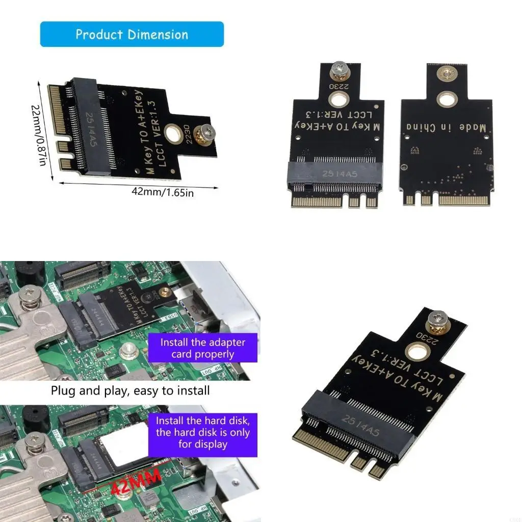 

C90F M.2 A+E to PCIE Adapters Card for NVMe SSDs, PCIe4.0 Host Controller Expansion Card Supports 2230 NVME SSDs