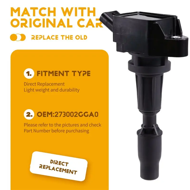 Optimal Performance Ignition Coil 273002GGA0 For GENESIS G70, G80, G90, ELANTRA, SONATA, KIA OPTIMA Vehicles-ABQF