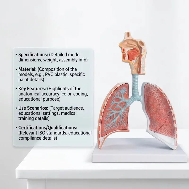 Medical Respiratory Lung System Anatomy Model, Human Alveolus Organ Model for Student Learning Human Organs