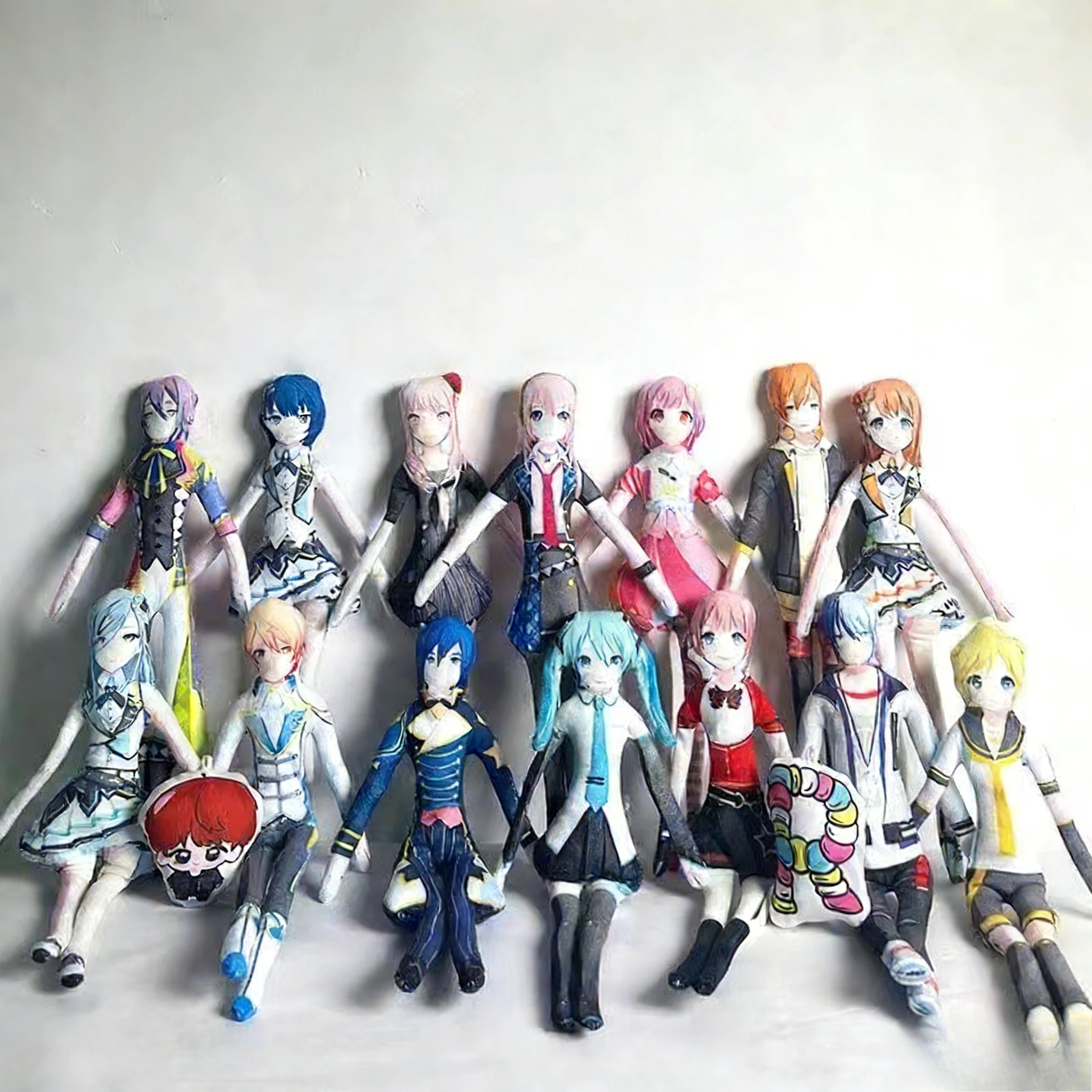 

Customized Project Sekai Virtual Singer Kagamine Len Handmade Collectible Plush Doll with Posable Wire Skeleton Room Decor Gift