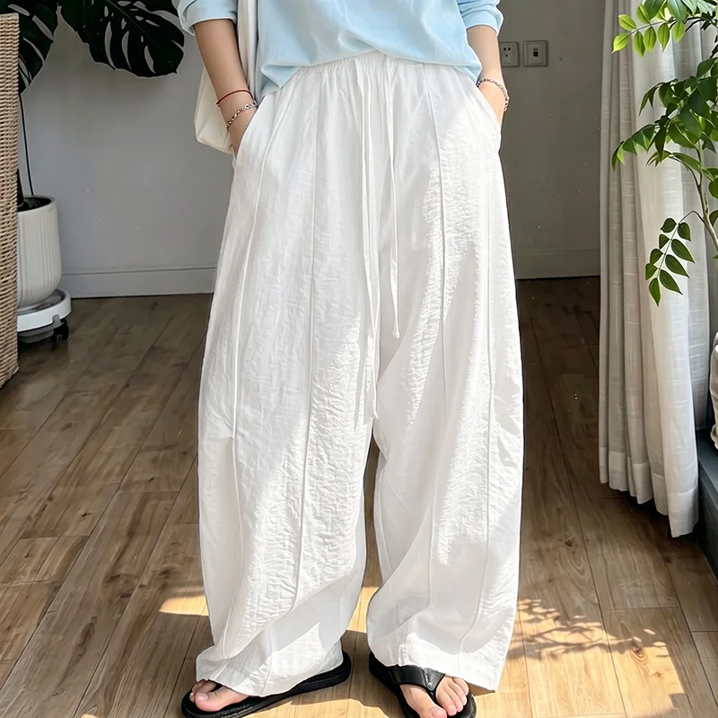 INCERUN Herren Freizeithose, einfarbig, mit Kordelzug, Jogginghose, lässige Hose mit weitem Bein für Herren, Streetwear, lockere 2026 Modehose