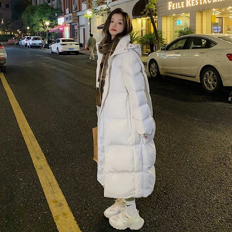 

Women Winter Parkas Warm Padded Jacket Snow Wear 2025 New Thicken Loose Long Puffer Coat Casual Black Down Cotton Outwear