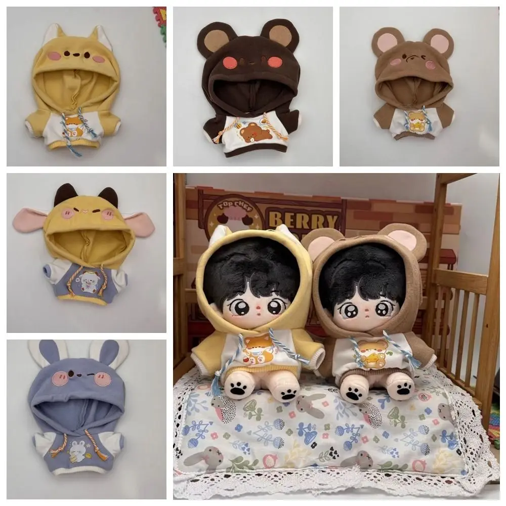 

Doll's Clothes Doll Ear Hoodies Cartoon Handmade Plush Doll Clothes Cute Fashion Cotton Dolls Sweatshirt Kids Girls Toys