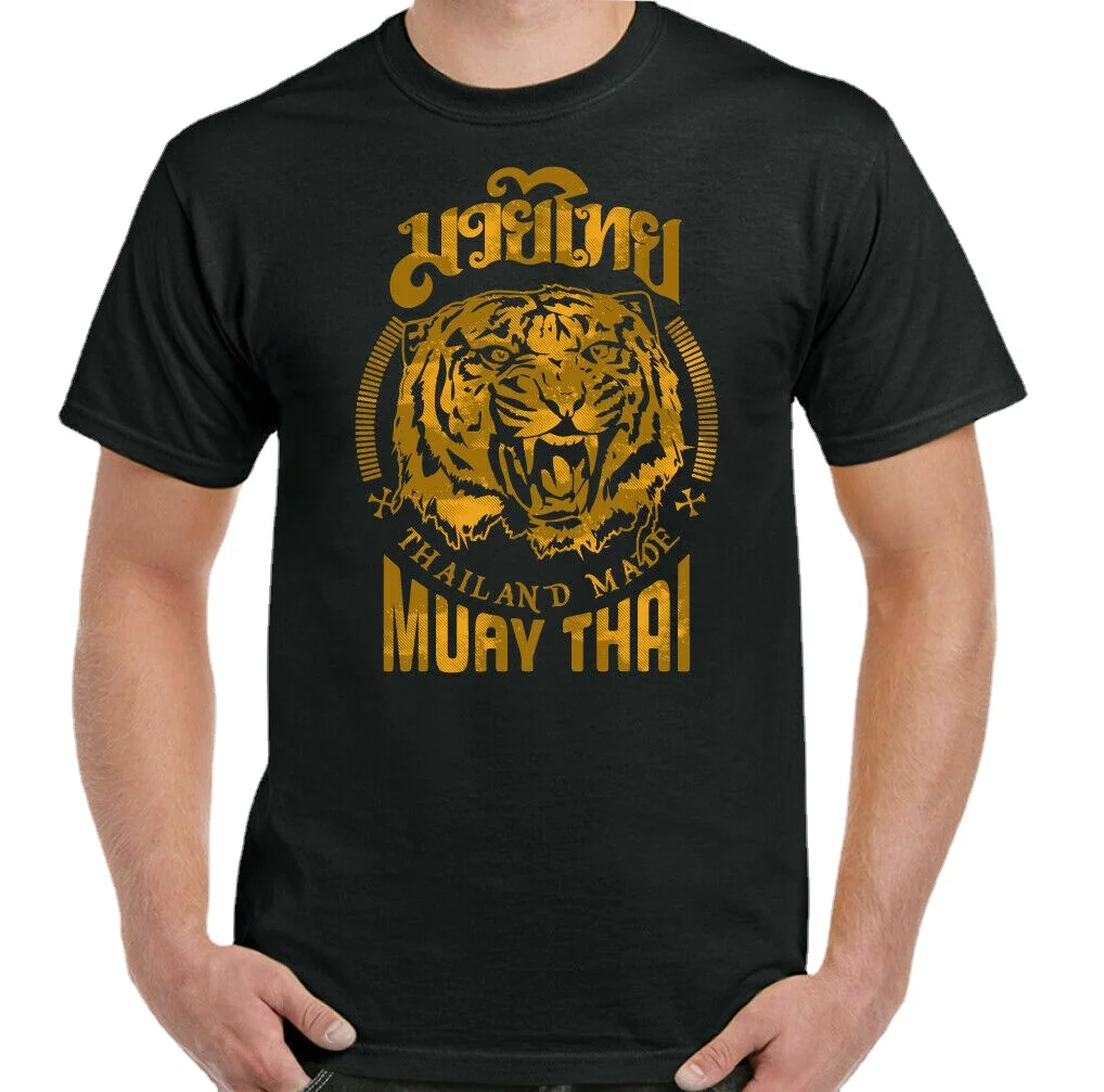 Muay Thai MMA Martial Arts Thailand Training Top Fitness Tiger T-Shirt. Summer Cotton O-Neck Short Sleeve Mens T Shirt New S-3XL