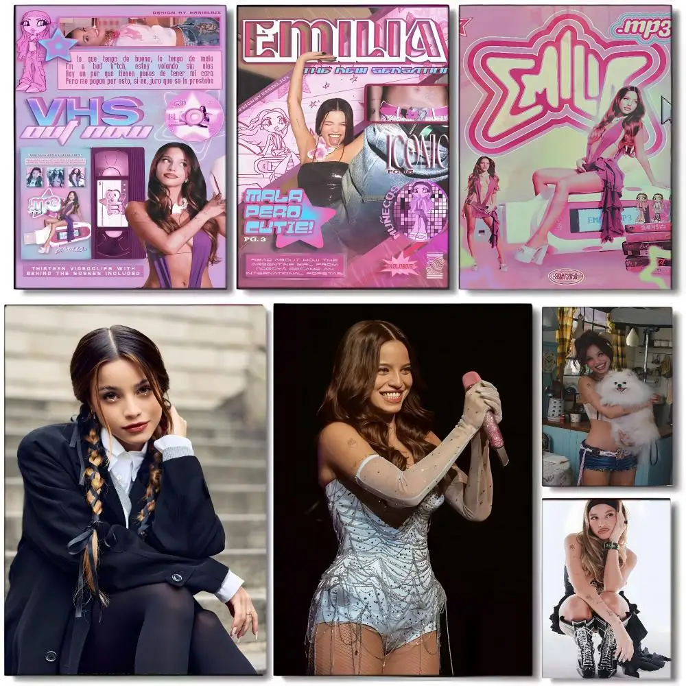 Y2k Latin Pop Singer E-Emilia Mernes Poster Wall art print art suitable for living room bedroom bar parlor home decor gift
