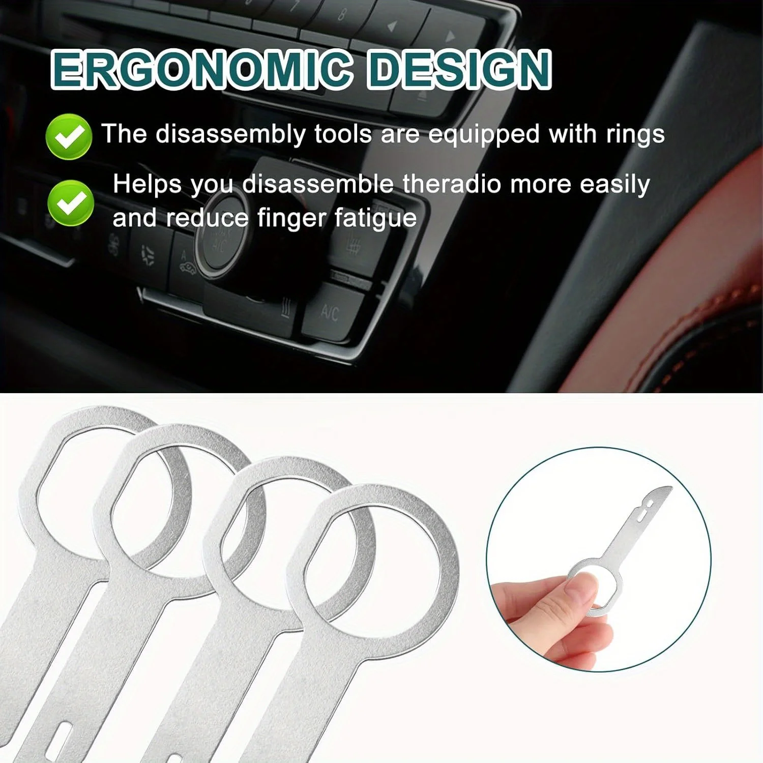

4Pcs Radio Stereo Removal Extractor Key Release Pin Head Unit Audio Install Tool For Volkswagen Audi For Mercedes Benz BMW