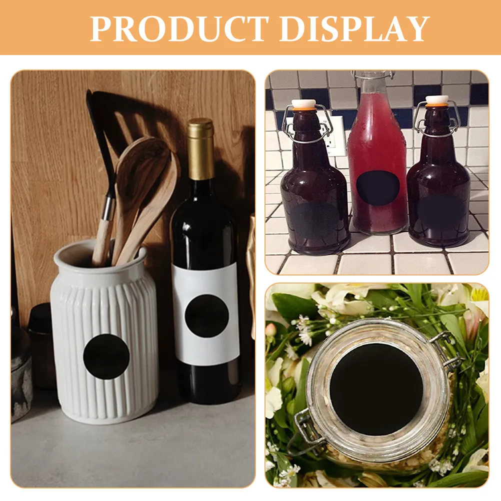 2Pcs 25Mm Round Black Dot Stickers Blank Circle Labels Waterproof Reusable for Office Filing Classroom Sorting Kitchen Pantry